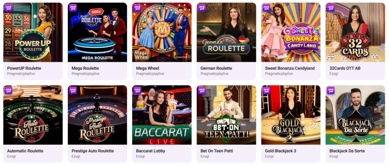 Live Games at CrownSlots Online Casino